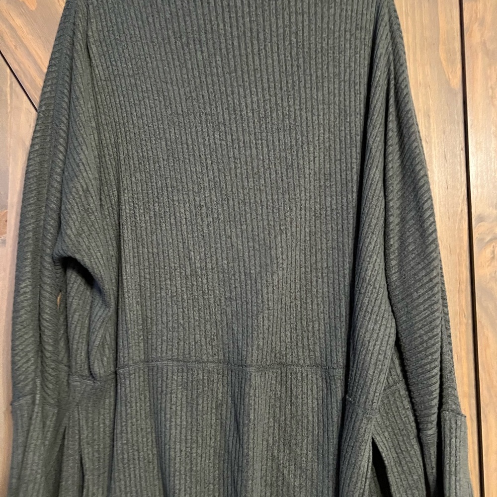 Maurices Charcoal Ribbed Blouse